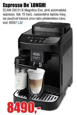 EVA Espresso De LONGHI ECAM 290.51.B nabídka