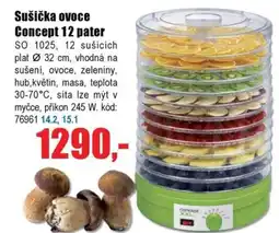 EVA Sušička ovoce Concept 12 pater nabídka