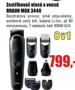 EVA Zastřihovač vlasů a vousů BRAUN MGK 3440 nabídka