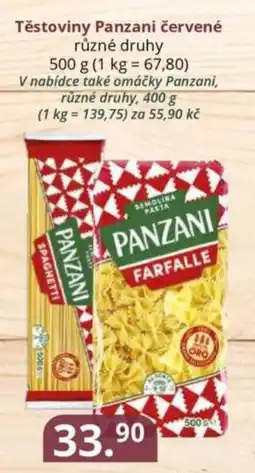 Potraviny CZ Těstoviny Panzani červené nabídka