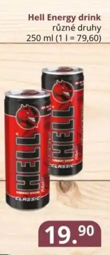 Potraviny CZ Hell Energy drink nabídka