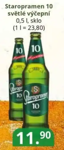 Potraviny CZ Staropramen 10 světlé výčepní nabídka