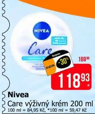 Teta NIVEA CARE Výživný krém 200 ml nabídka