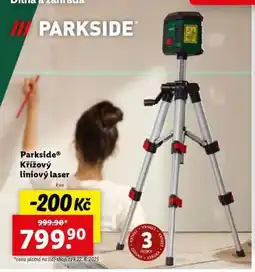 Lidl Parkside Křížový liniový laser nabídka