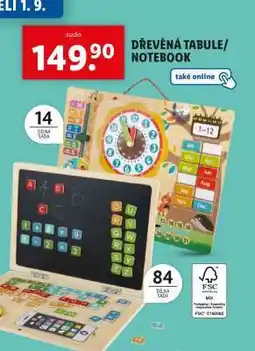 Lidl DŘEVĚNÁ TABULE/NOTEBOOK nabídka