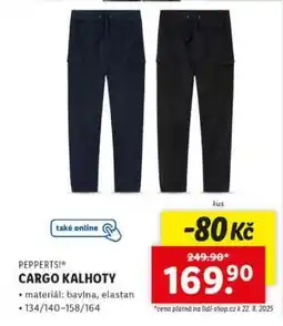 Lidl PEPPERTS! CARGO KALHOTY nabídka