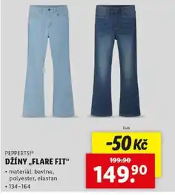 Lidl PEPPERTS! DŽÍNY „FLARE FIT“ nabídka