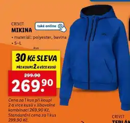 Lidl CRIVIT MIKINA nabídka