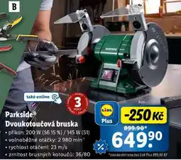 Lidl PARKSIDE Dvoukotoučová bruska nabídka