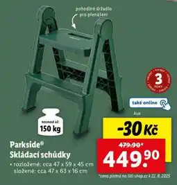 Lidl PARKSIDE Skládací schůdky nabídka