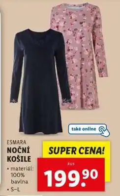 Lidl esmara NOČNÍ KOŠILE nabídka