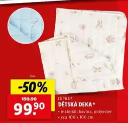 Lidl LUPILU DĚTSKÁ DEKA nabídka