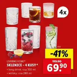 Lidl LIVARNO HOME Sklenice – 4 kusy nabídka