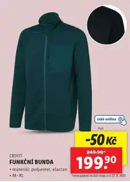 Lidl Crivit FUNKČNÍ BUNDA nabídka