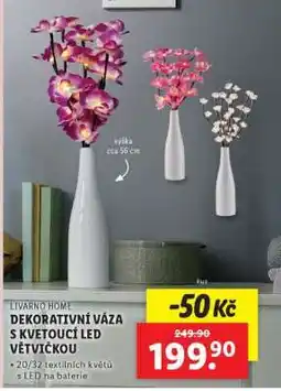 Lidl LIVARNO HOME DEKORATIVNÍ VÁZA S KVETOUCÍ LED VĚTVIČKOU nabídka