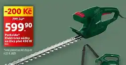 Lidl Parkside Elektrické nůžky na živý plot 450 W nabídka