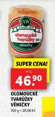 Lidl Olomoucké tvarůžky – věnečky nabídka