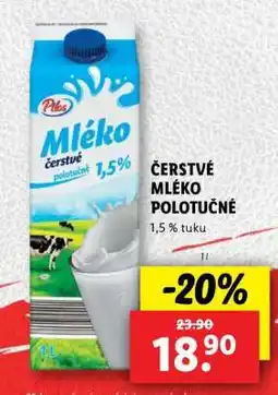 Lidl Pilos ČERSTVÉ MLÉKO POLOTUČNÉ nabídka