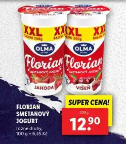 Lidl Florian Smetanový jogurt nabídka