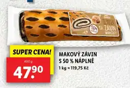 Lidl MAKOVÝ ZÁVIN S 50% NÁPLNĚ nabídka