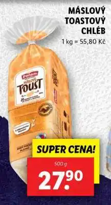 Lidl Máslový toastový chléb nabídka