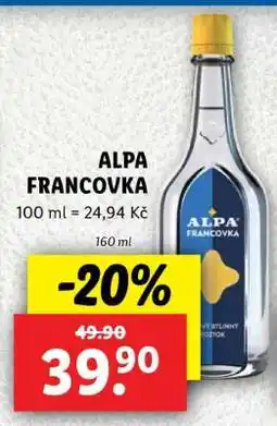 Lidl Alpa Francovka nabídka