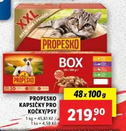 Lidl PROPESKO Kapsičky pro kočky/psy nabídka