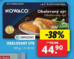 Lidl NOWACO Obalovaný sýr nabídka