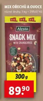 Lidl Alesto Snack Mix with Cranberries nabídka