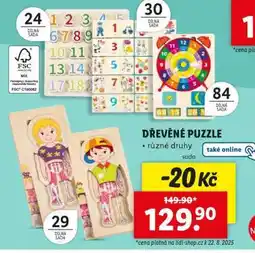 Lidl Dřevěné puzzle nabídka