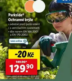Lidl PARKSIDE OCHRANNÉ BRÝLE nabídka