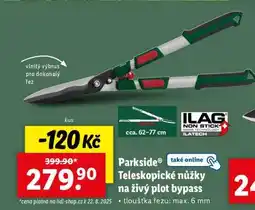 Lidl Parkside Teleskopické nůžky na živý plot bypass nabídka