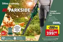 Lidl Parkside 20 V Aku foukač listí nabídka