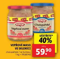 Lidl Vepřové maso ve sklenici nabídka