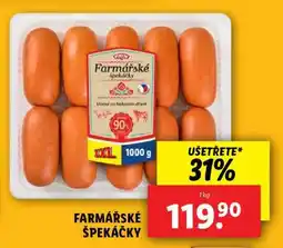 Lidl Farmářské špekáčky nabídka