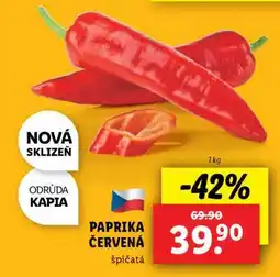 Lidl PAPRIKA ČERVENÁ ŠPIČATÁ nabídka