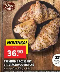 Lidl PREMIUM CROISSANT S PISTÁCIOVOU NÁPLNÍ nabídka
