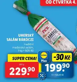 Lidl Uherský salám Rákóczi nabídka