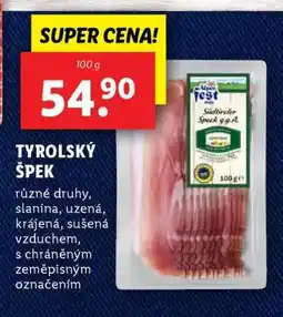 Lidl TYROLSKÝ ŠPEK nabídka
