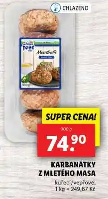Lidl Karbanátky z mletého masa nabídka
