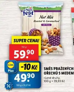 Lidl Alpen Fest style Nut Mix Roasted & Caramelised with Honey nabídka