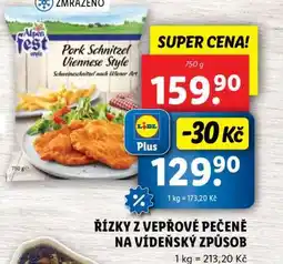 Lidl ŘÍZKY Z VEPŘOVÉ PEČENĚ NA VÍDEŇSKÝ ZPŮSOB nabídka