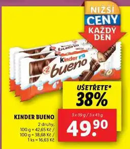 Lidl KINDER BUENO nabídka