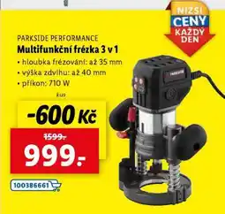 Lidl PARKSIDE PERFORMANCE Multifunkční frézka 3 v 1 nabídka