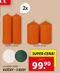 Lidl LIVARNO HOME SVÍČKY – 2 KUSY nabídka