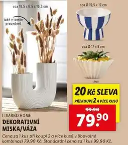 Lidl LIVARNO HOME DEKORATIVNÍ MISKA/VÁZA nabídka