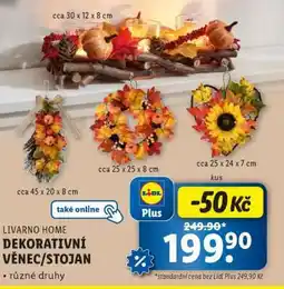 Lidl LIVARNO HOME DEKORATIVNÍ VĚNEC/STOJAN nabídka