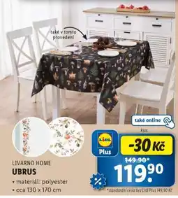 Lidl LIVARNO HOME UBRUS nabídka