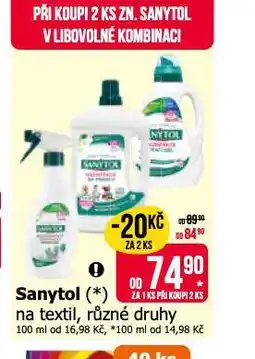 Teta Sanytol na textil nabídka