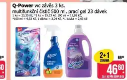 Teta Q power wc závěs, multifunkční čistič, prací gel nabídka